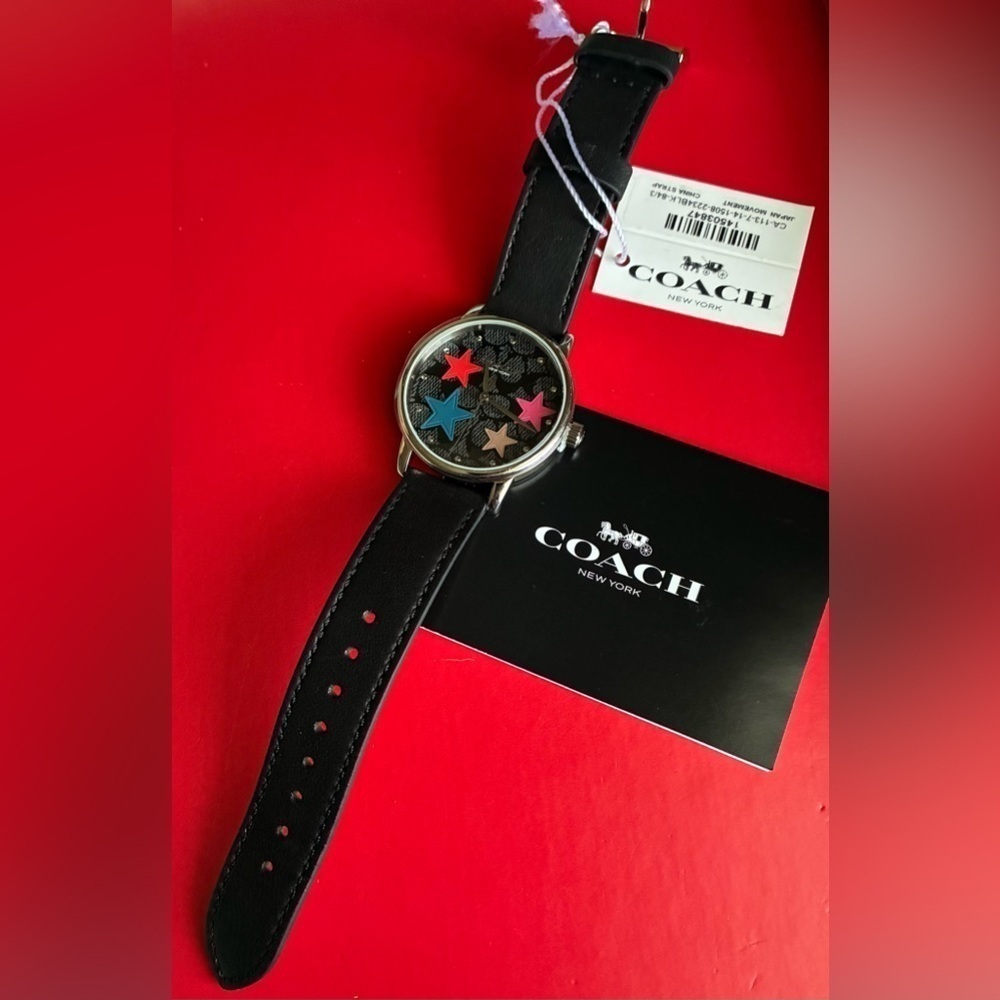 COACH Watch,Coach Black Watch with Colorful Stars - Picture 10 of 14